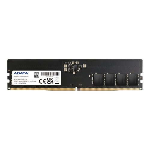 Memoria RAM ADATA DDR5-4800 – DDR5 – 16GB – 4800MMHz – U-DIMM – Para PC – AD5U480016G-S