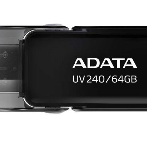 Memoria USB ADATA UV240 – 64GB – USB 2.0 – Negro – AUV240-64G-RBK