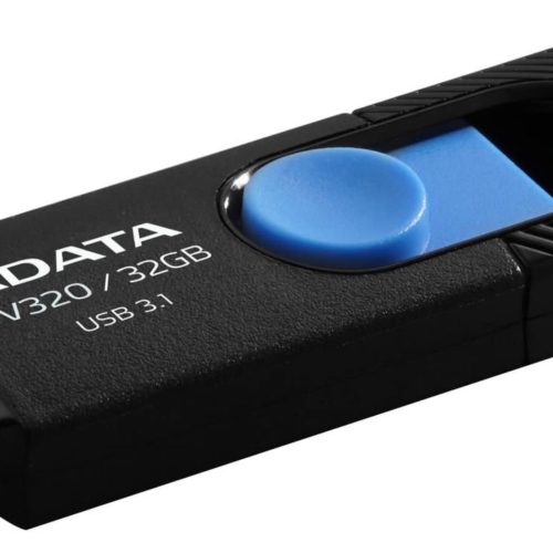 Memoria USB ADATA UV320 – 32GB – USB 3.1 – Negro/Azul – AUV320-32G-RBKBL