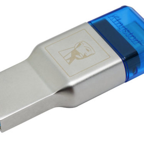Lector de Tarjeta Kingston Mobilelite Duo – USB 3.0/3.1 Tipo A/C – SD/ SDHC/SDXC – Azul/Plata – FCR-ML3C