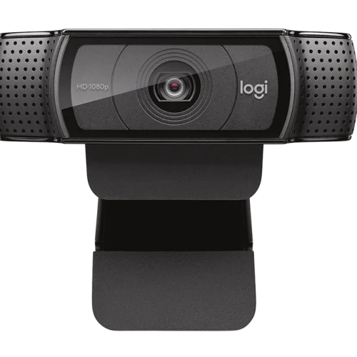 Logitech Webcam HD Pro C920 con Micrófono, Full HD, 1920 x 1080 Pixeles, USB 2.0, Negro