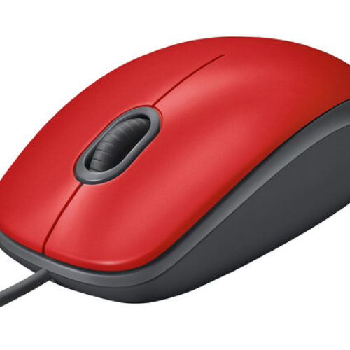 Mouse Logitech M110 – Alámbrico – USB – Rojo – 910-005492