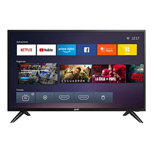 Ghia Televisión Smart TV LED 32″, HD Negro – G32NTFXHD20