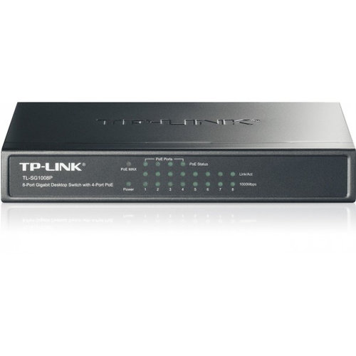 Switch TP-LINK SG1008P – 8 Puertos – Gigabit – PoE – No Gestionado – TL-SG1008P