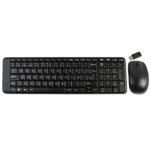 Kit Teclado y Mouse Logitech MK220 – Inalámbrico – USB – Español – Negro – 920-004430