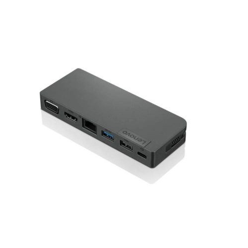 Hub Portátil Lenovo Powered USB-C – 3 USB – RJ-45 – HDMI – VGA – 4X90S92381