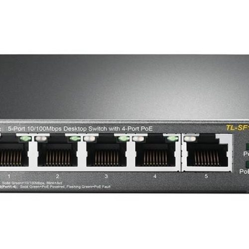 Switch TP-LINK SF1005P – 5 Puertos – Fast Ethernet – PoE – No Gestionado – TL-SF1005P