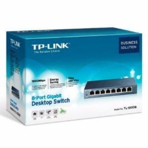 Switch TP-Link SG108 – 8 Puertos – Gigabit – No Gestionado – TL-SG108