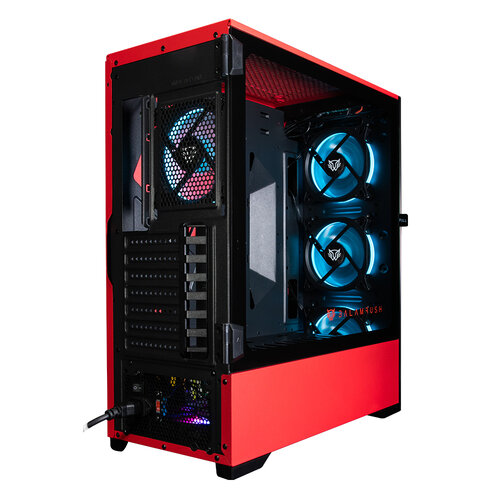 Gabinete Gamer Balam Rush Thinos – Torre – E-ATX/ATX/Micro ATX/Mini ITX – 4 Ventiladores – Panel Lateral – Negro con Rojo – BR-932257