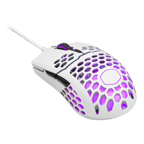 Mouse Gamer Cooler Master MM711 – Alámbrico – 6 Botones – RGB – Blanco – MM-711-WWOL1
