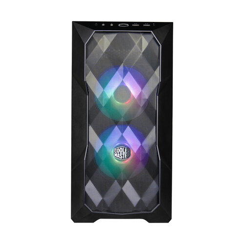 Gabinete Gamer Cooler Master TD300 Mesh – Mini Torre – Micro ATX/Mini ITX – 2 Ventiladores – Panel Lateral – Negro – TD300-KGNN-S00