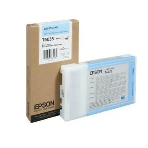 Cartucho de Tinta Epson UltraChrome Cian Claro , Modelo: T603500 , 220 ml. – T603500
