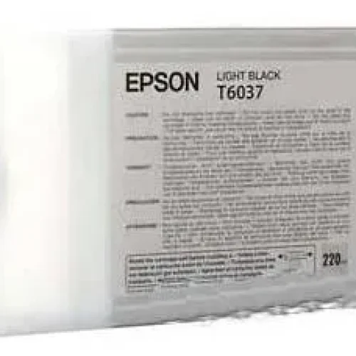 Cartucho de Tinta Epson UltraChrome Negro Claro, Modelo: T603700 , 220 ML. – T603700