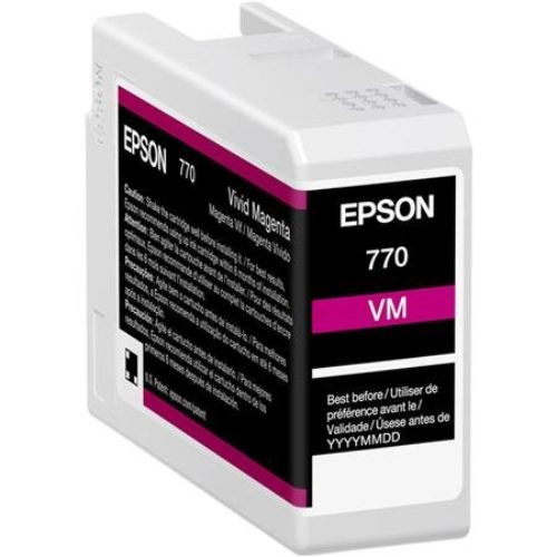 Tinta Epson UltraChrome PRO10 T770 – Magenta Vivo – 25ml – T770320