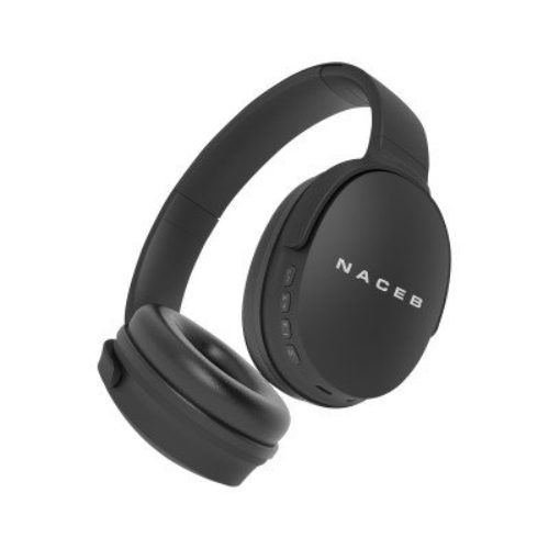 Audífonos Naceb BOLT – Inalámbrico – Micrófono  – Bluetooth – Radio AM/FM – Negro – NA-0319