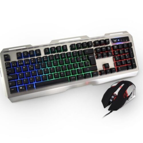 Kit Gamer Naceb Technology CYBORG – Teclado – Mouse – RGB – Alámbrico – Español – NA-0911