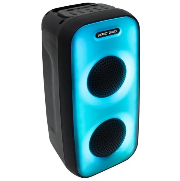 Bocina Perfect Choice Boreal - Inalámbrica - Bluetooth - USB - RGB - Negro - PC-113058