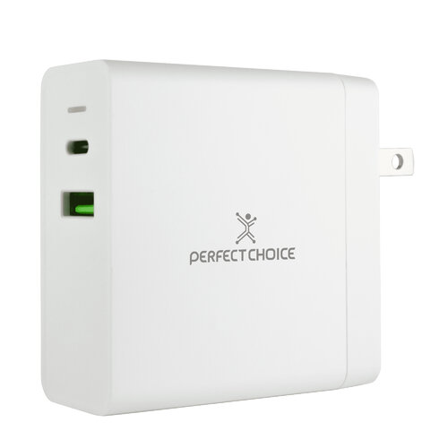 Cargador de Pared Perfect Choice PC-240396 – USB-C – 65W – 2.4A – Blanco – PC-240396