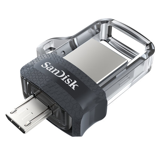 Memoria Micro USB SanDisk Ultra Dual m3.0 – 32GB – USB 3.0 – OTG – Plata – SDDD3-032G-G46