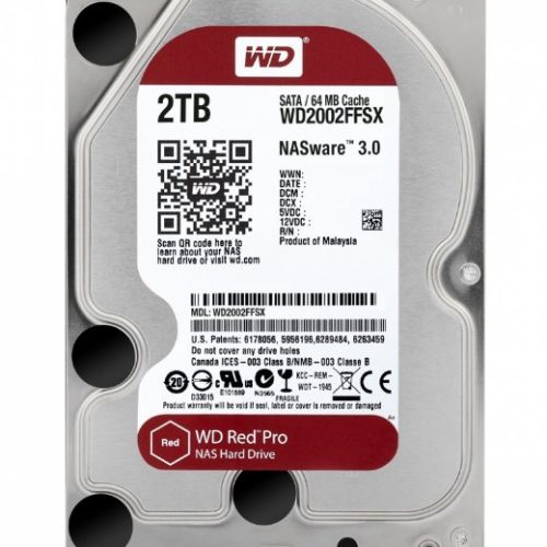 Disco Duro Western Digital WD Red Pro – 3.5p – 2TB – SATA 3 – Para NAS – WD2002FFSX