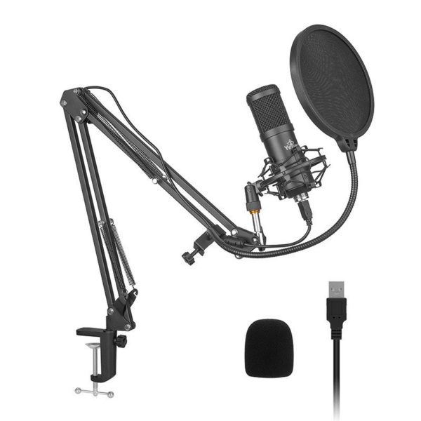 Kit de Micrófono YeYian Agile - Alámbrico - USB - 100 a 18000 Hz - Negro - YSA-UCMQ-01