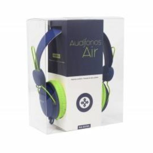 Audífonos Naceb Air Alámbrico 3.5Mm Micrófono 1.2Mts Azul/ Verde – NA-0313A