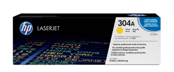 Cartucho De Tóner Hp 304A Amarillo Laserjet Original (Cc532A) - CC532A