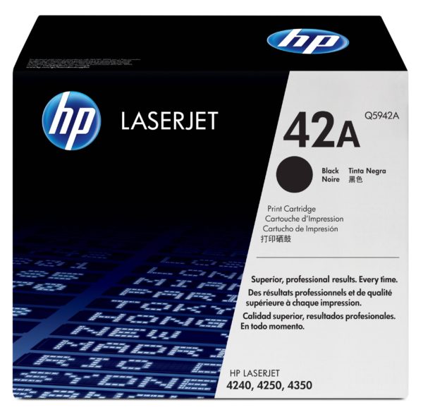 Cartucho De Tóner Hp 42A Negro Laserjet Original (Q5942A) - Q5942A