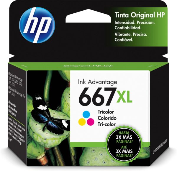 Cartucho De Tinta Hp 667Xl Tricolor Original (3Ym80Al) - 3YM80AL