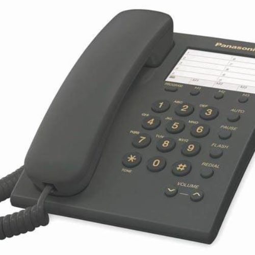 Teléfono Analógico Panasonic Kx Ts550Meb Analógica, Escritorio/Pared, Negro – KX-TS550MEB