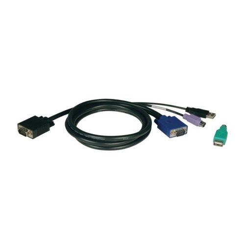 Tripp Lite P780 010 Juego De Cables Combinados Usb/Ps2 Para Kvms Netcontroller Serie B040 Y B042, 3.05 M (10 Pies) – P780-010