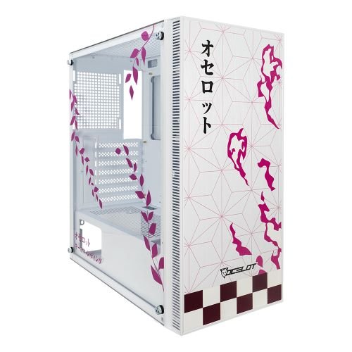 Gabinete Gamer Ocelot OC-DEMON HANAMI – Media Torre – ATX/Micro ATX/E-ATX/ITX – 3 Ventiladores – Panel Lateral – OC-DEMON HANAMI