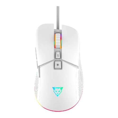 Mouse Gamer Ocelot OCM WHITE PEARL – Alámbrico – 7 Botones – Blanco – RGB – MS-1426