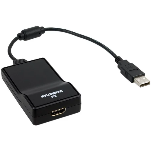 Adaptador Manhattan – HDMI a USB 2.0 – Hembra a Macho – 1080p – 151061