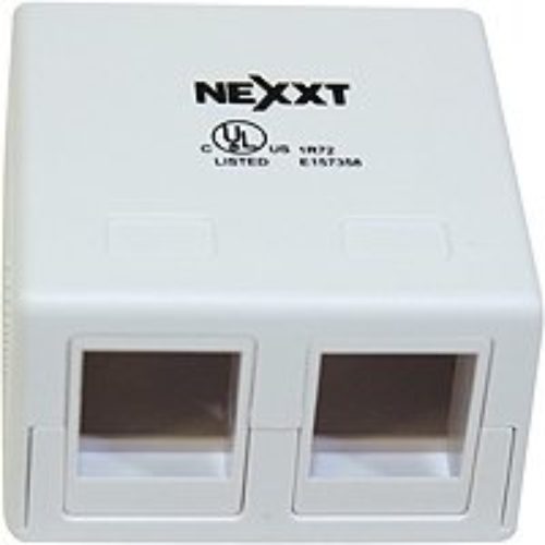 Caja de Montaje Nexxt – 2 Salidas – Blanco – AE180NXT10