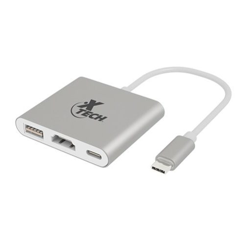 Adaptador Xtech XTC-565 – USB-C – HDMI – USB 3.0 – Gris – XTC-565