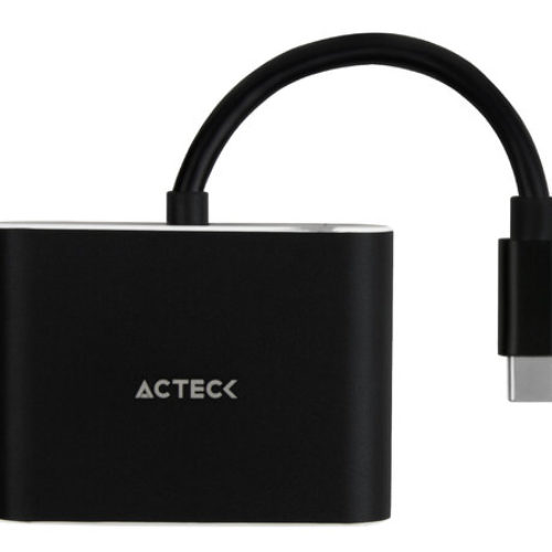 Adaptador Acteck Shift Plus AV420 – USB-C a HDMI/VGA – 10 cm – 4K – AC-934657