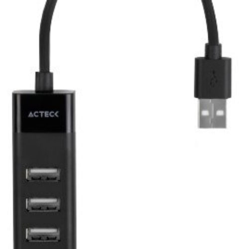 Hub USB Acteck DH420 – 4x USB 2.0 – Negro – AC-934671
