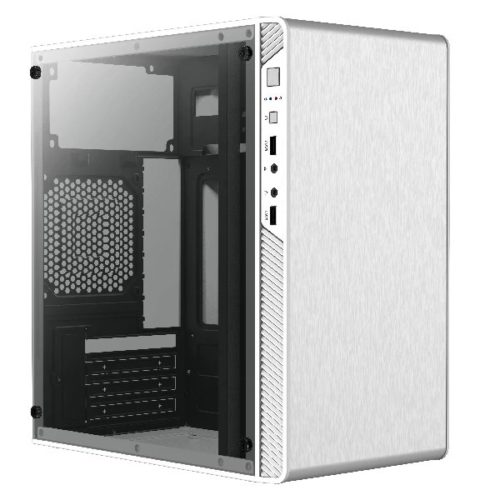 Gabinete Gamer Acteck Performance II GI215W – Micro Torre – Micro ATX/Mini ITX – Fuente 500W – Panel Lateral – Blanco – AC-935852