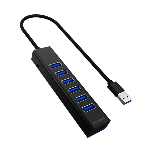 Hub USB Acteck PORT X7C DH607 – 7x USB 3.0 – Negro – AC-937030