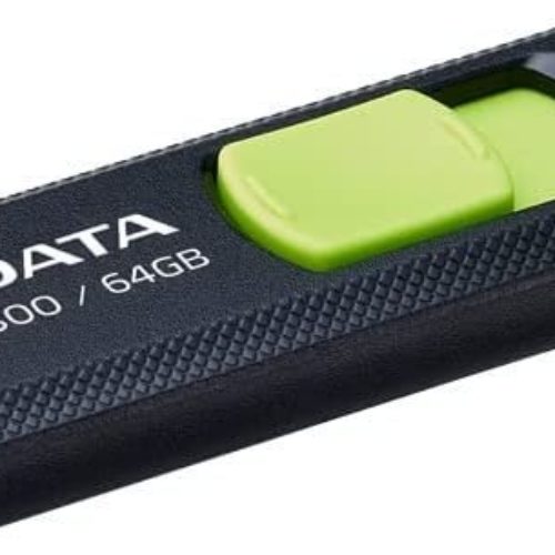 Memoria USB ADATA UC300 – 64GB – USB-C – Negro con Verde – ACHO-UC300-64G-RBK/GN