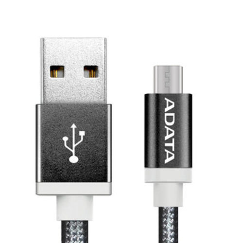 Cable USB ADATA AMUCAL-100CMK-CBK – 1m – USB A / Micro-USB B – Negro – AMUCAL-100CMK-CBK