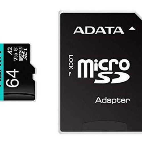 Memoria MicroSDXC ADATA Premier Pro – 64GB – C/Adaptador – AUSDX64GUI3V30SA2-RA1
