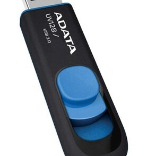 Memoria USB ADATA DashDrive UV128 – 64GB – USB 3.0 – Negro/Azul – AUV128-64G-RBE