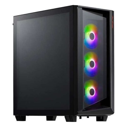 Gabinete Gamer ADATA XPG CRUISERST – Media Torre – ATX/Micro ATX/Mini ITX – 3x Ventiladores – Panel Lateral – Negro – CRUISERST-BKCWW