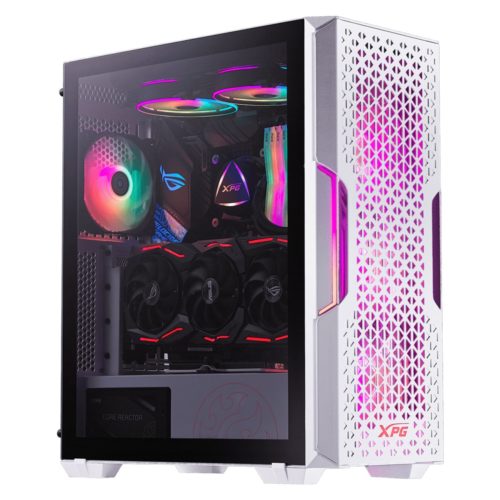 Gabinete Gamer ADATA XPG STARKER AIR – Media Torre – ATX/Micro ATX/Mini ITX – 2 Ventiladores – Panel Lateral – Blanco – STARKERAIR-WHCWW