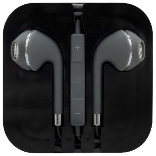 Auriculares BRobotix 764625 – Alámbricos – 3.5mm – 1.15 Mts – Manos Libres – Control de Audio – Para iPhone – Gris – 764625