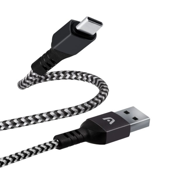 Cable ArgomTech Dura Form - USB-C a USB - 1.8m - Negro - ARG-CB-0025BK
