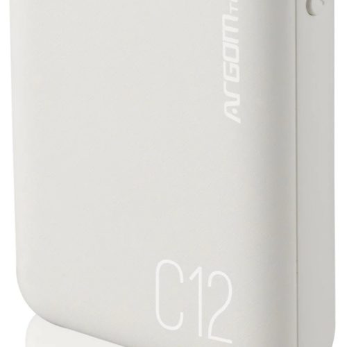 Power Bank ArgomTech C12 – 12000 mAh – USB – Blanco – ARG-PB-1138WT