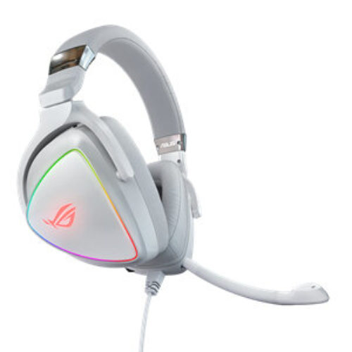 Diadema Gamer ASUS ROG Delta White Edition – Alámbrico – Micrófono – RGB – Blanco – ROG DELTA WHITE